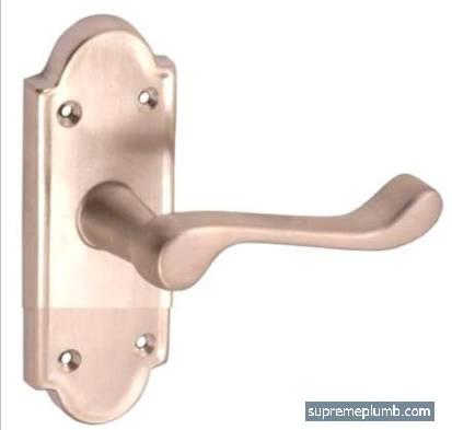 Ashton Lever Latch - Small Plate - Satin Nickel